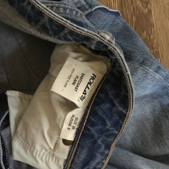 Rolla's Eastcoast Flare Jeans in Karen Blue - Picture 12 of 16